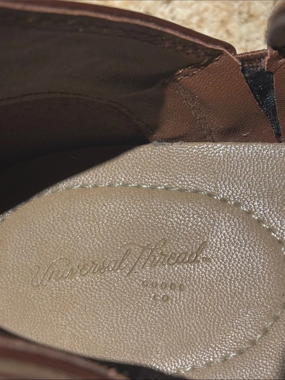 Universal thread Women’s Brown Slip-On Leather Shoes
